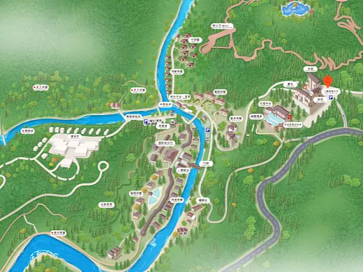 肥城结合景区手绘地图智慧导览和720全景技术，可以让景区更加“动”起来，为游客提供更加身临其境的导览体验。